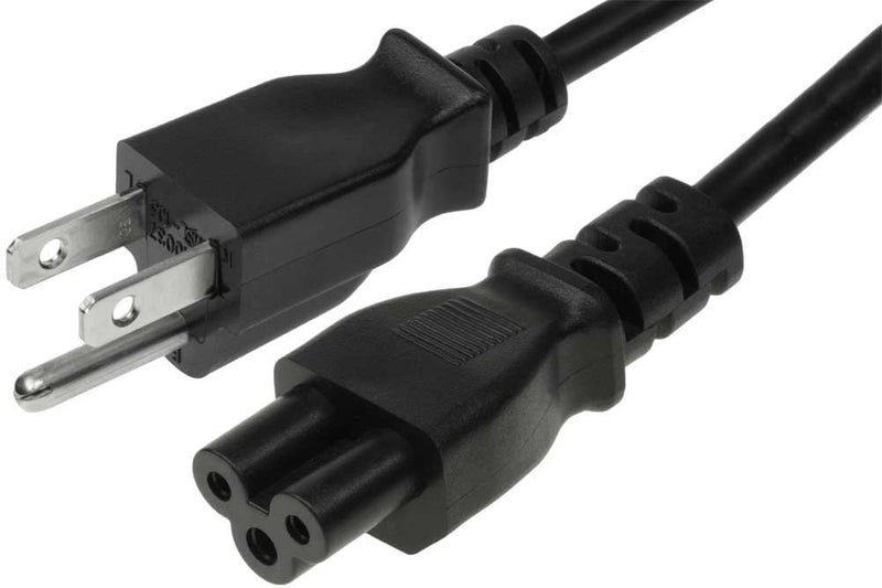 Omnihil Universal 8 Feet 3 Prong 3 Pin Power Cord (IEC-60320 IEC320 C5 to NEMA 5-15P) 18AWG - Up to 500W Max Power - UL Listed (Compatible with Many Models) - Image 1